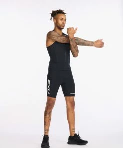 2XU - Aero Tri Singlet - Men's - Black/White - 2023 25 2XU - Aero Tri Singlet - Men's - Black/White - 2023 -ZONE3 shop MT6428a BLK WHT 12 84342.1658399022