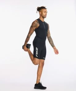 2XU - Aero Tri Singlet - Men's - Black/White - 2023 29 2XU - Aero Tri Singlet - Men's - Black/White - 2023 -ZONE3 shop MT6428a BLK WHT 13 46403.1658399022