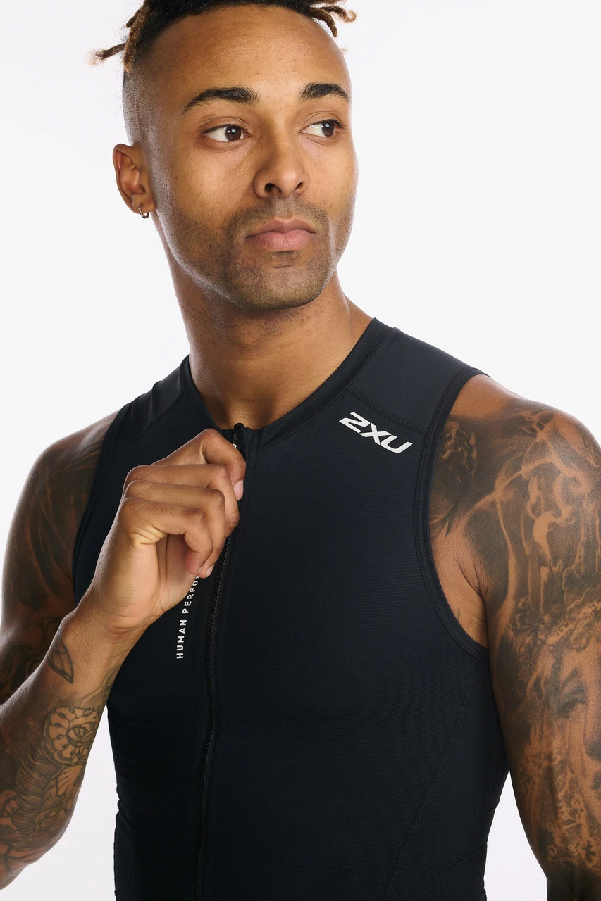 2XU - Aero Tri Singlet - Men's - Black/White - 2023 19 2XU - Aero Tri Singlet - Men's - Black/White - 2023 - Image 19