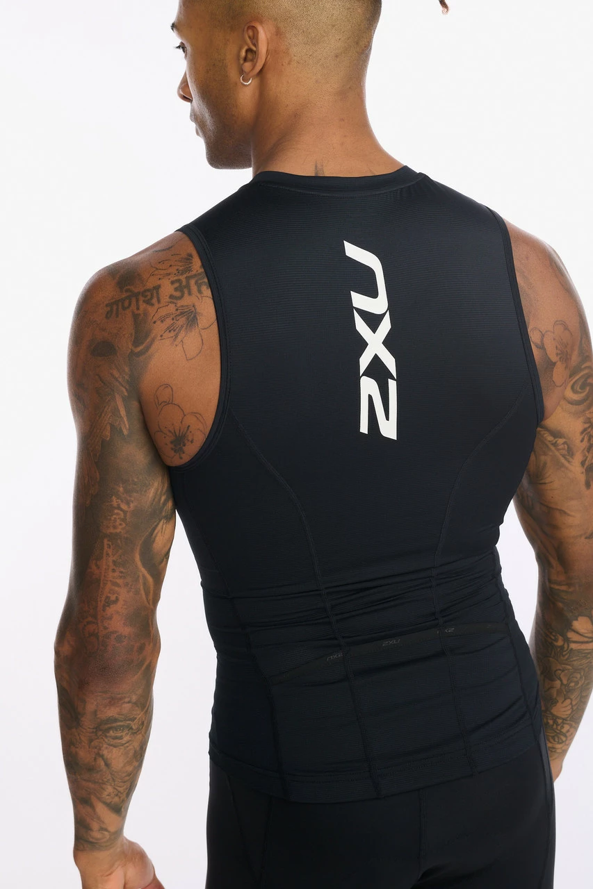 2XU - Aero Tri Singlet - Men's - Black/White - 2023 18 2XU - Aero Tri Singlet - Men's - Black/White - 2023 - Image 18