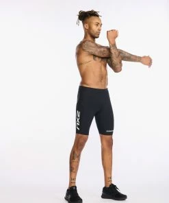 2XU - Aero 9 Inch Tri Short - Men's - Black/White - 2023 -ZONE3 shop MT6430b BLK WHT 11 44862.1652774111
