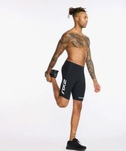 2XU - Aero 9 Inch Tri Short - Men's - Black/White - 2023 -ZONE3 shop MT6430b BLK WHT 12 85159.1652774111