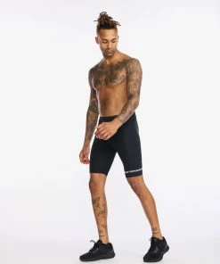 2XU - Aero 9 Inch Tri Short - Men's - Black/White - 2023 -ZONE3 shop MT6430b BLK WHT 14 25407.1652774111