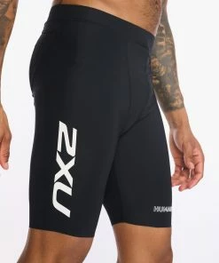 2XU - Aero 9 Inch Tri Short - Men's - Black/White - 2023 -ZONE3 shop MT6430b BLK WHT 17 26114.1652774111