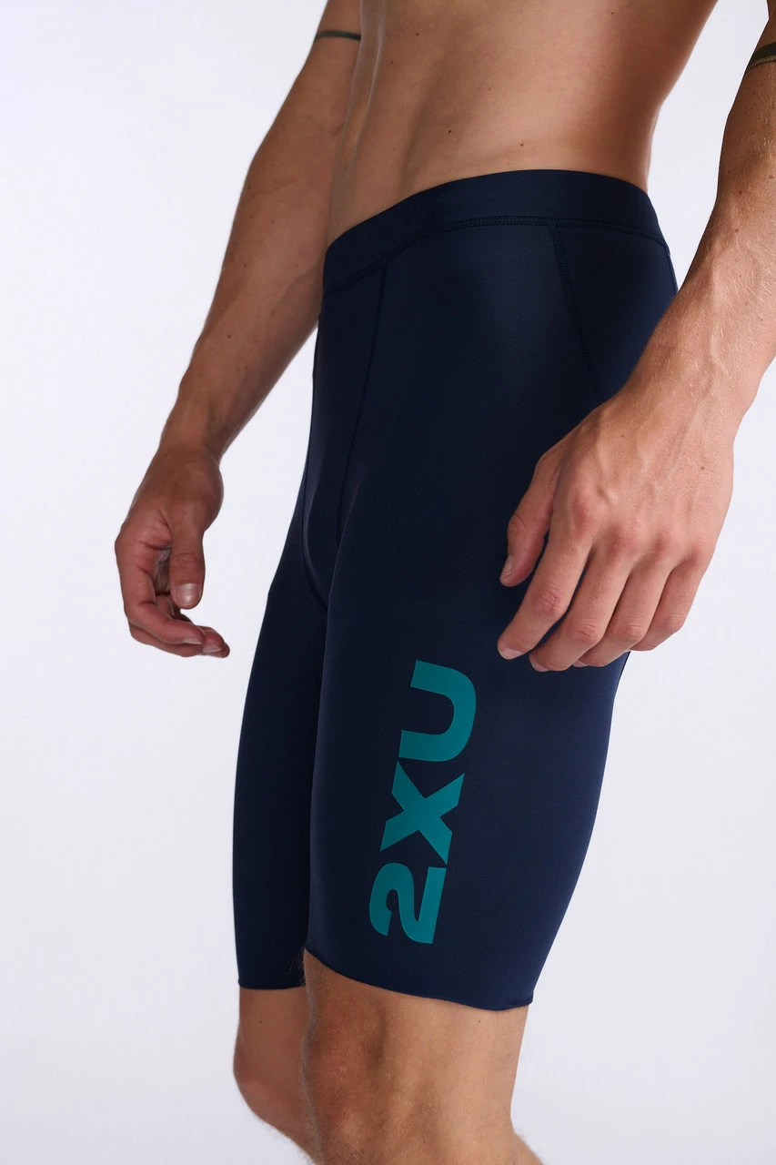 2XU - Aero Tri Short - Men's - Midnight/Jade - 2023 1 2XU - Aero Tri Short - Men's - Midnight/Jade - 2023