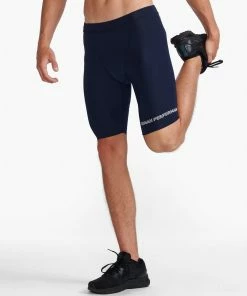 2XU - Aero 9 Inch Tri Short - Men's - Midnight/Turmeric -ZONE3 shop MT6430b MDN TUR 05 18399.1652774088
