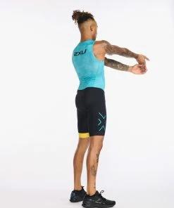 2XU - Core Trisuit - Men's - Black/Pacific -ZONE3 shop MT6437d BLK PAC 09 50874.1673965159