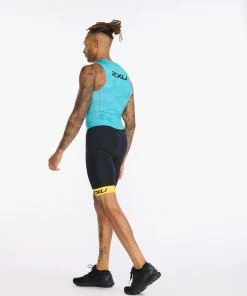 2XU - Core Trisuit - Men's - Black/Pacific -ZONE3 shop MT6437d BLK PAC 15 64724.1673965159