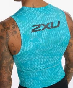 2XU - Core Trisuit - Men's - Black/Pacific -ZONE3 shop MT6437d BLK PAC 17 21904.1673965159