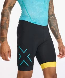 2XU - Core Trisuit - Men's - Black/Pacific -ZONE3 shop MT6437d BLK PAC 18 48462.1673965159