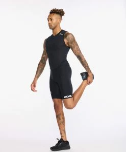 2XU - Core Tri Short - Men's - Black/Sulphur -ZONE3 shop MT6437d BLK WHT 04 96033.1660736782