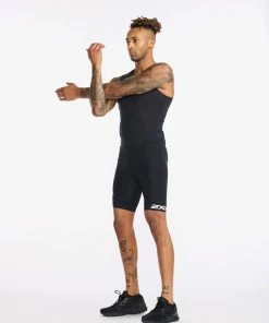 2XU - Core Tri Short - Men's - Black/Sulphur -ZONE3 shop MT6437d BLK WHT 05 75919.1660736782