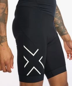 2XU - Core Tri Short - Men's - Black/Sulphur -ZONE3 shop MT6437d BLK WHT 17 22555.1660736783