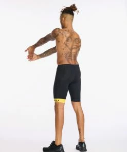 2XU - Core Tri Short - Men's - Black/Sulphur -ZONE3 shop MT6439b BLK SUL 06 25122.1660736783