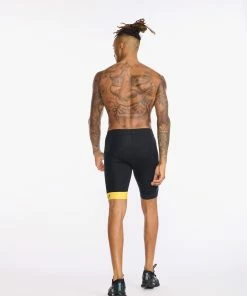 2XU - Core Tri Short - Men's - Black/Sulphur -ZONE3 shop MT6439b BLK SUL 07 50253.1660736783