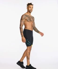 2XU - Core Tri Short - Men's - Black/Sulphur -ZONE3 shop MT6439b BLK SUL 16 68336.1660736783
