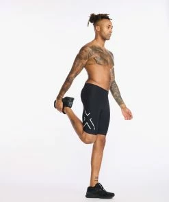 2XU - Core Tri Short - Men's - Black/White - 2023 24 2XU - Core Tri Short - Men's - Black/White - 2023 -ZONE3 shop MT6439b BLK WHT 11 68335.1651831106