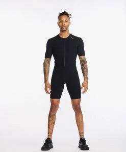 2XU - Light Speed Tech Sleeved Trisuit - Men's - Black/Gold - 2023 36 2XU - Light Speed Tech Sleeved Trisuit - Men's - Black/Gold - 2023 -ZONE3 shop MT6633d BLK GLD 01 1 60383.1653898730