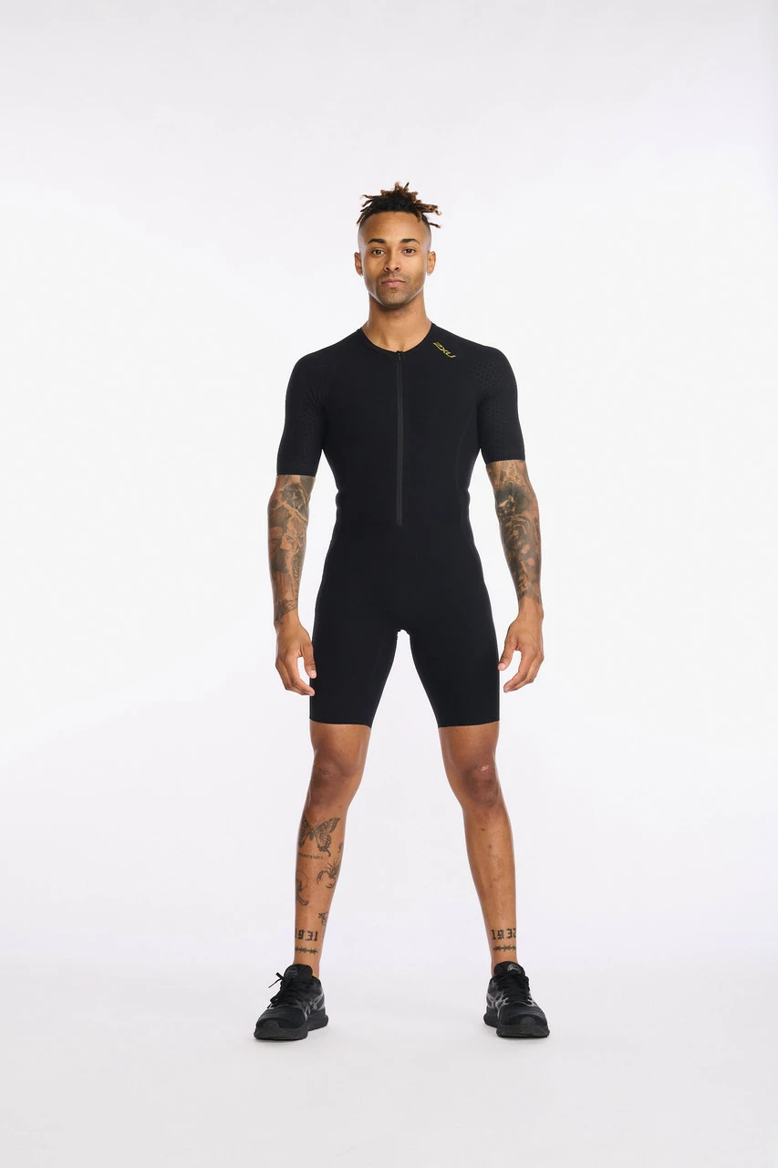 2XU - Light Speed Tech Sleeved Trisuit - Men's - Black/Gold - 2023 5 2XU - Light Speed Tech Sleeved Trisuit - Men's - Black/Gold - 2023 - Image 5