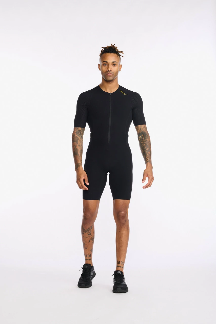 2XU - Light Speed Tech Sleeved Trisuit - Men's - Black/Gold - 2023 6 2XU - Light Speed Tech Sleeved Trisuit - Men's - Black/Gold - 2023 - Image 6