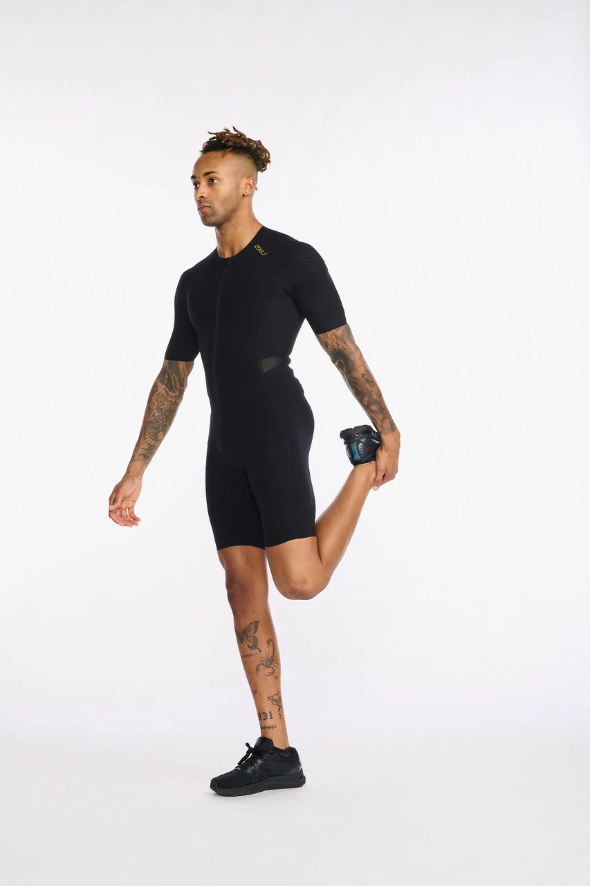 2XU - Light Speed Tech Sleeved Trisuit - Men's - Black/Gold - 2023 14 2XU - Light Speed Tech Sleeved Trisuit - Men's - Black/Gold - 2023 - Image 14