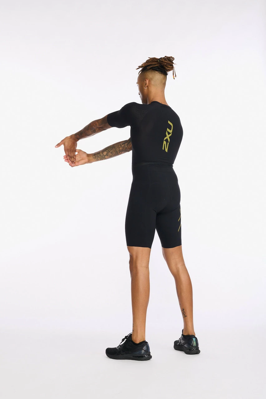2XU - Light Speed Tech Sleeved Trisuit - Men's - Black/Gold - 2023 12 2XU - Light Speed Tech Sleeved Trisuit - Men's - Black/Gold - 2023 - Image 12
