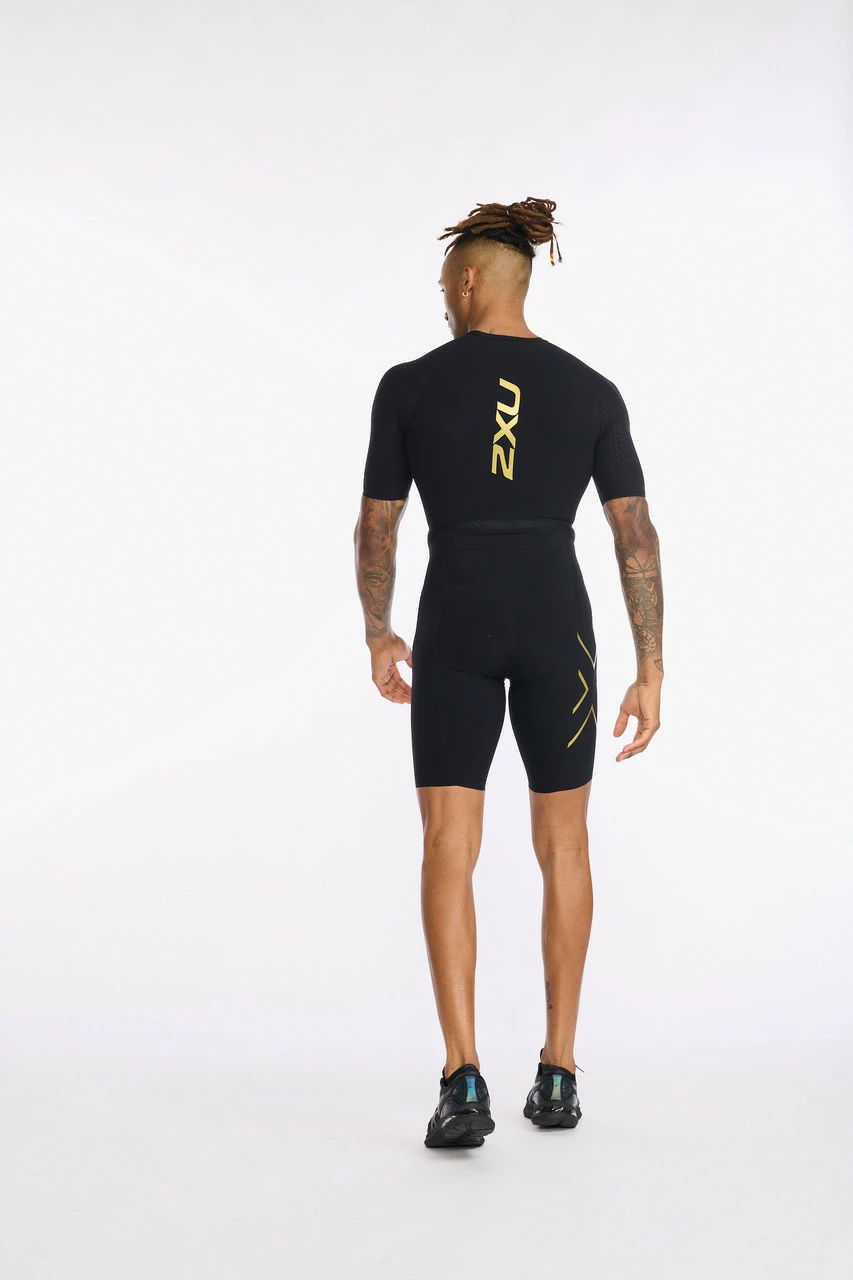 2XU - Light Speed Tech Sleeved Trisuit - Men's - Black/Gold - 2023 10 2XU - Light Speed Tech Sleeved Trisuit - Men's - Black/Gold - 2023 - Image 10