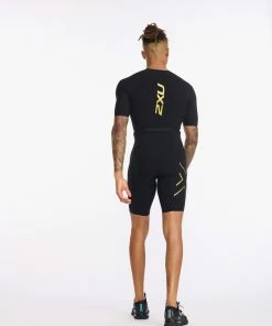 2XU - Light Speed Tech Sleeved Trisuit - Men's - Black/Gold - 2023 56 2XU - Light Speed Tech Sleeved Trisuit - Men's - Black/Gold - 2023 -ZONE3 shop MT6633d BLK GLD 08 1 93635.1653898730