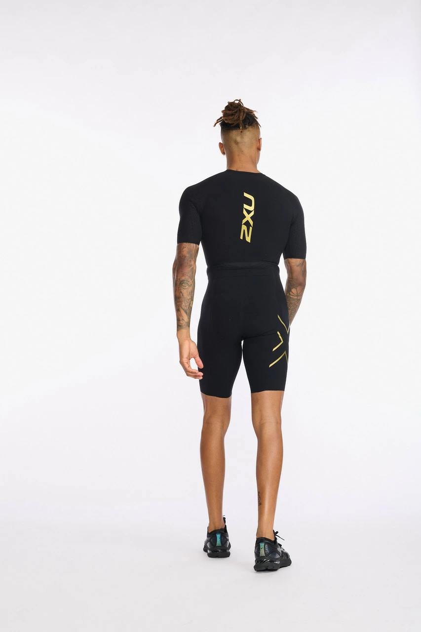 2XU - Light Speed Tech Sleeved Trisuit - Men's - Black/Gold - 2023 23 2XU - Light Speed Tech Sleeved Trisuit - Men's - Black/Gold - 2023 - Image 23