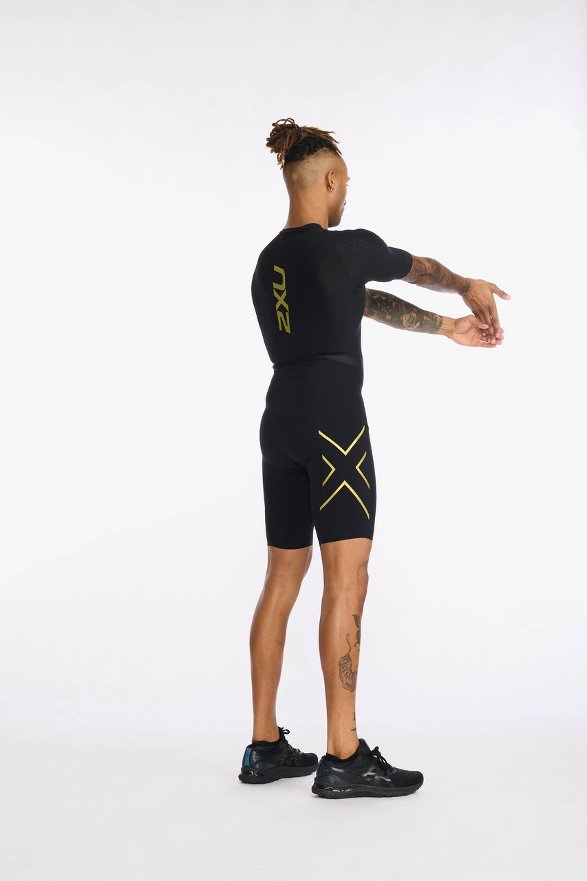 2XU - Light Speed Tech Sleeved Trisuit - Men's - Black/Gold - 2023 27 2XU - Light Speed Tech Sleeved Trisuit - Men's - Black/Gold - 2023 - Image 27