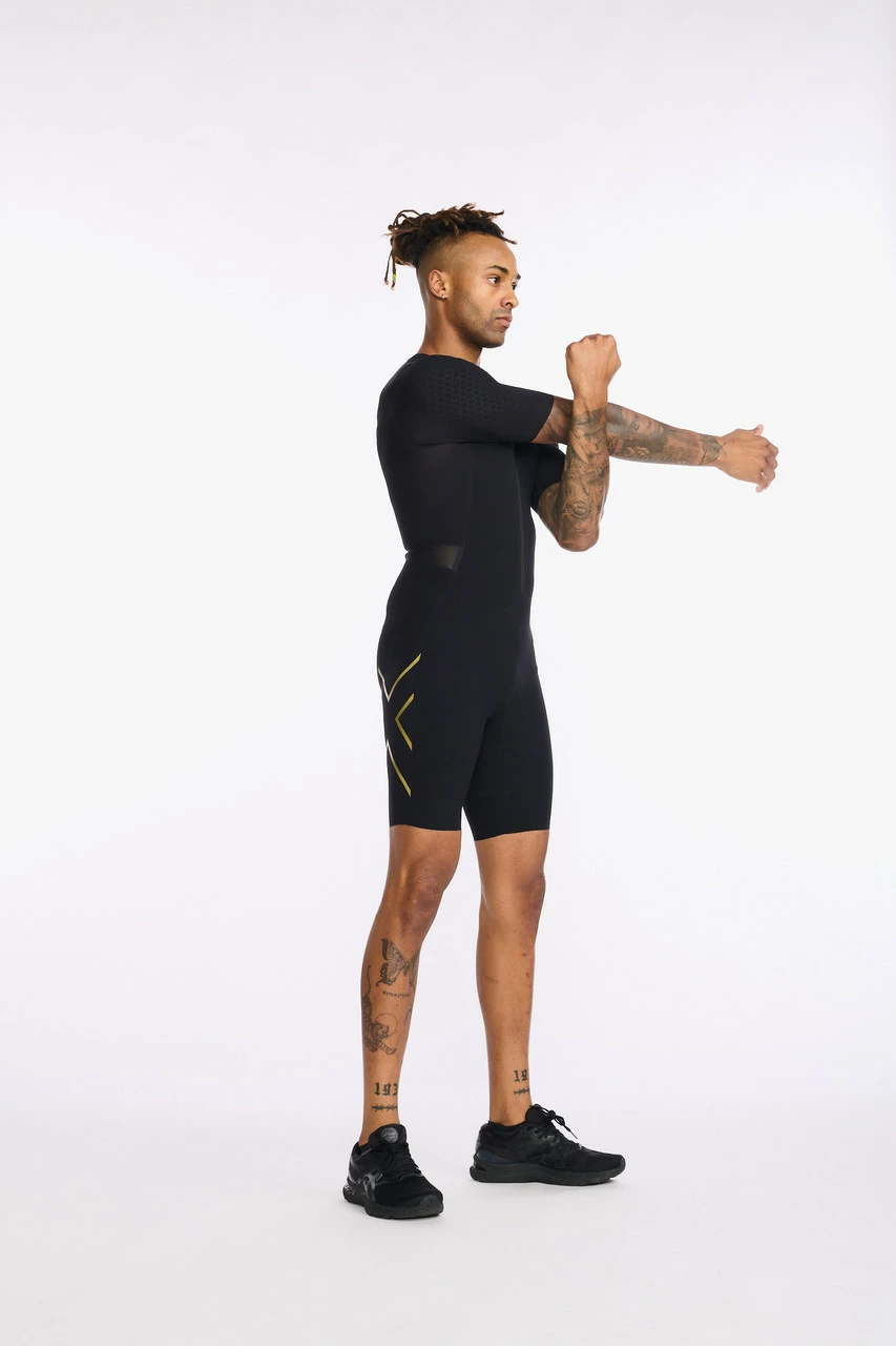 2XU - Light Speed Tech Sleeved Trisuit - Men's - Black/Gold - 2023 19 2XU - Light Speed Tech Sleeved Trisuit - Men's - Black/Gold - 2023 - Image 19