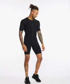2XU - Light Speed Tech Sleeved Trisuit - Men's - Black/Gold - 2023 53 2XU - Light Speed Tech Sleeved Trisuit - Men's - Black/Gold - 2023 -ZONE3 shop MT6633d BLK GLD 12 1 55192.1653898730