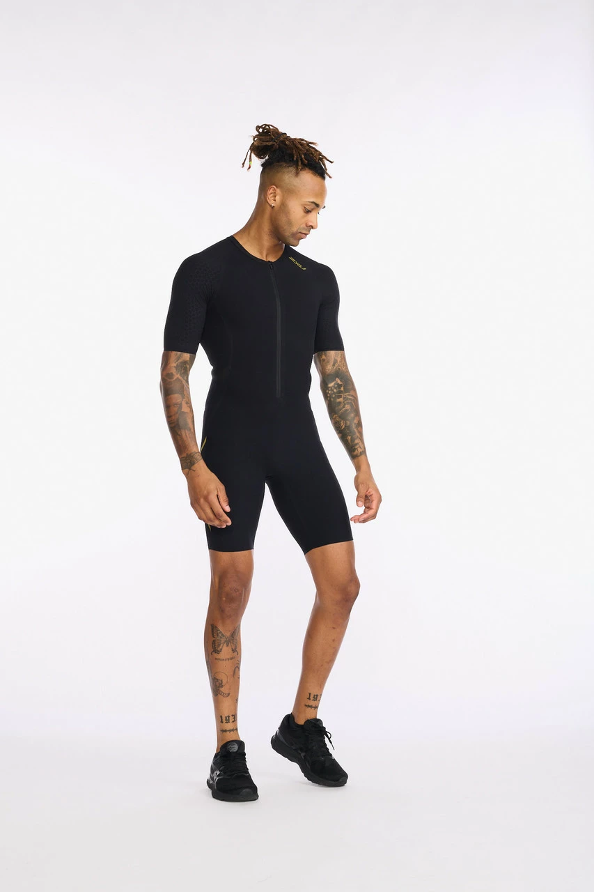 2XU - Light Speed Tech Sleeved Trisuit - Men's - Black/Gold - 2023 20 2XU - Light Speed Tech Sleeved Trisuit - Men's - Black/Gold - 2023 - Image 20