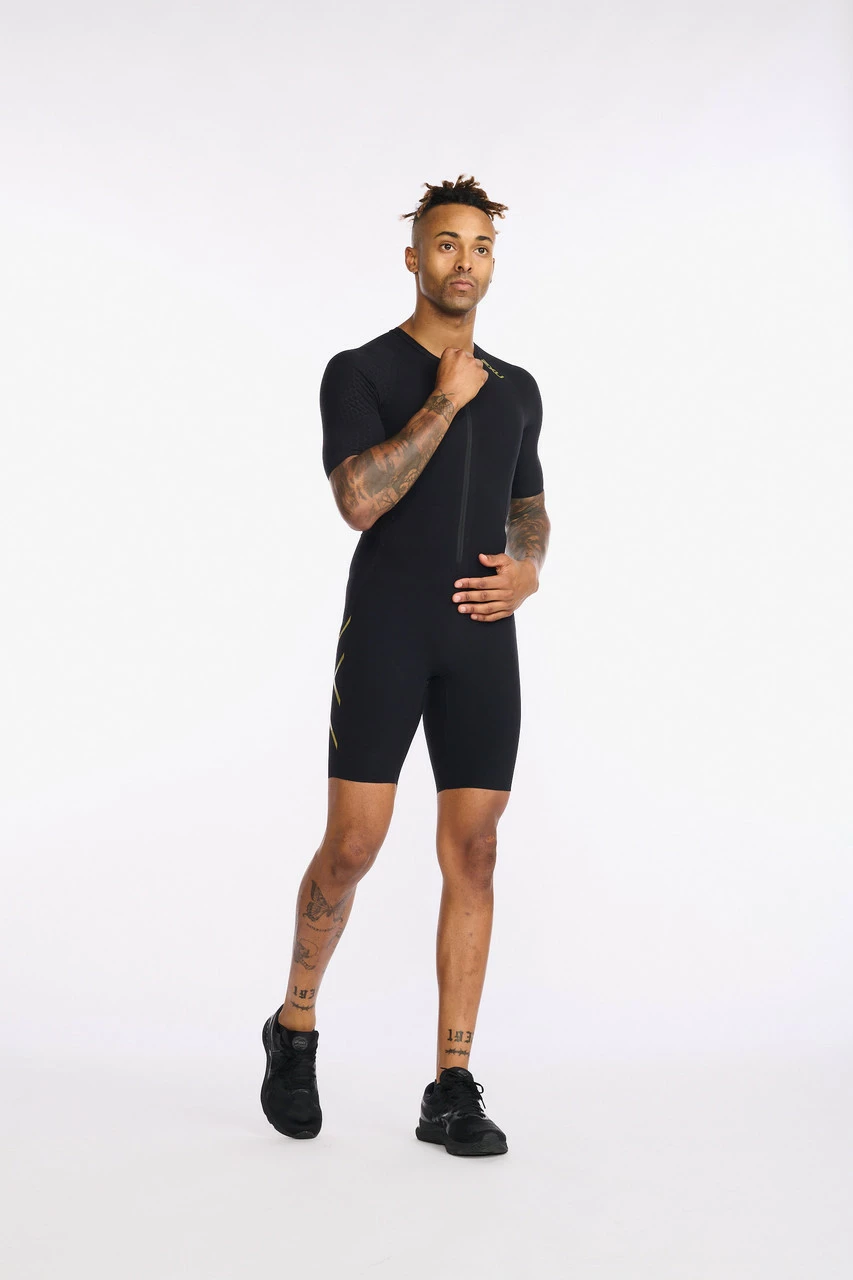 2XU - Light Speed Tech Sleeved Trisuit - Men's - Black/Gold - 2023 16 2XU - Light Speed Tech Sleeved Trisuit - Men's - Black/Gold - 2023 - Image 16