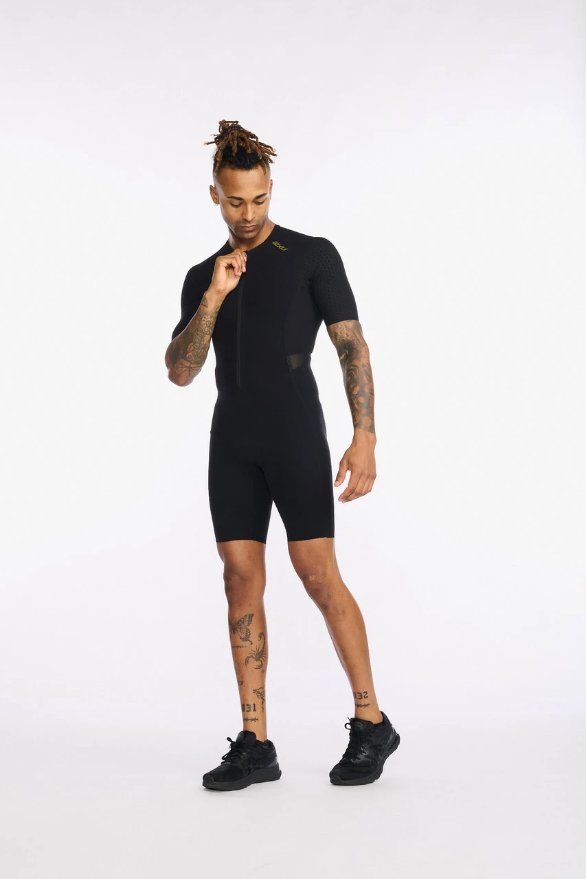2XU - Light Speed Tech Sleeved Trisuit - Men's - Black/Gold - 2023 22 2XU - Light Speed Tech Sleeved Trisuit - Men's - Black/Gold - 2023 - Image 22