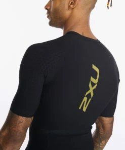 2XU - Light Speed Tech Sleeved Trisuit - Men's - Black/Gold - 2023 64 2XU - Light Speed Tech Sleeved Trisuit - Men's - Black/Gold - 2023 -ZONE3 shop MT6633d BLK GLD 17 91319.1653898730