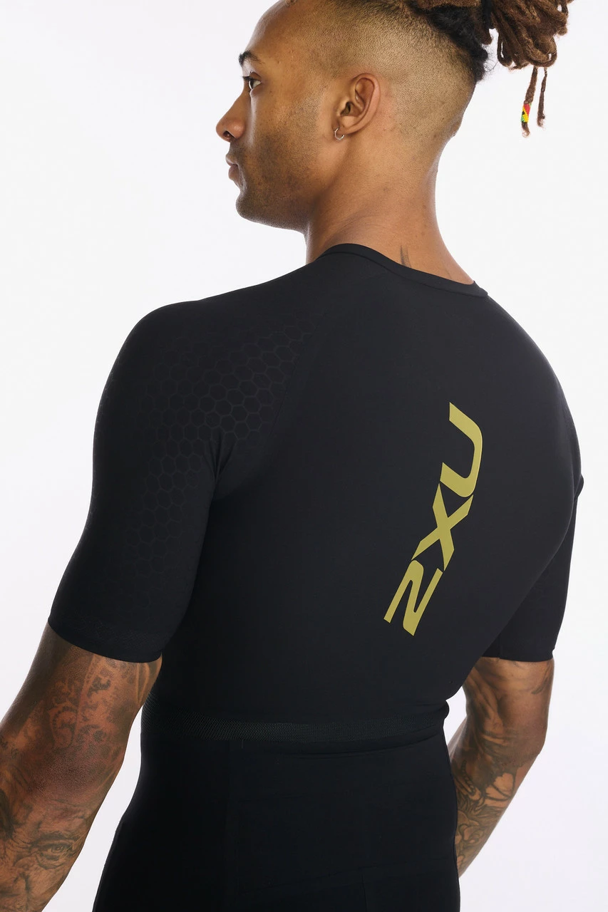 2XU - Light Speed Tech Sleeved Trisuit - Men's - Black/Gold - 2023 31 2XU - Light Speed Tech Sleeved Trisuit - Men's - Black/Gold - 2023 - Image 31