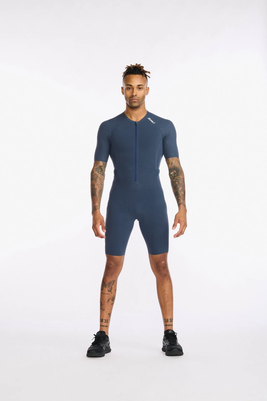 2XU - Light Speed Tech Sleeved Trisuit - Men's - Outerspace/White - 2023 6 2XU - Light Speed Tech Sleeved Trisuit - Men's - Outerspace/White - 2023 - Image 6