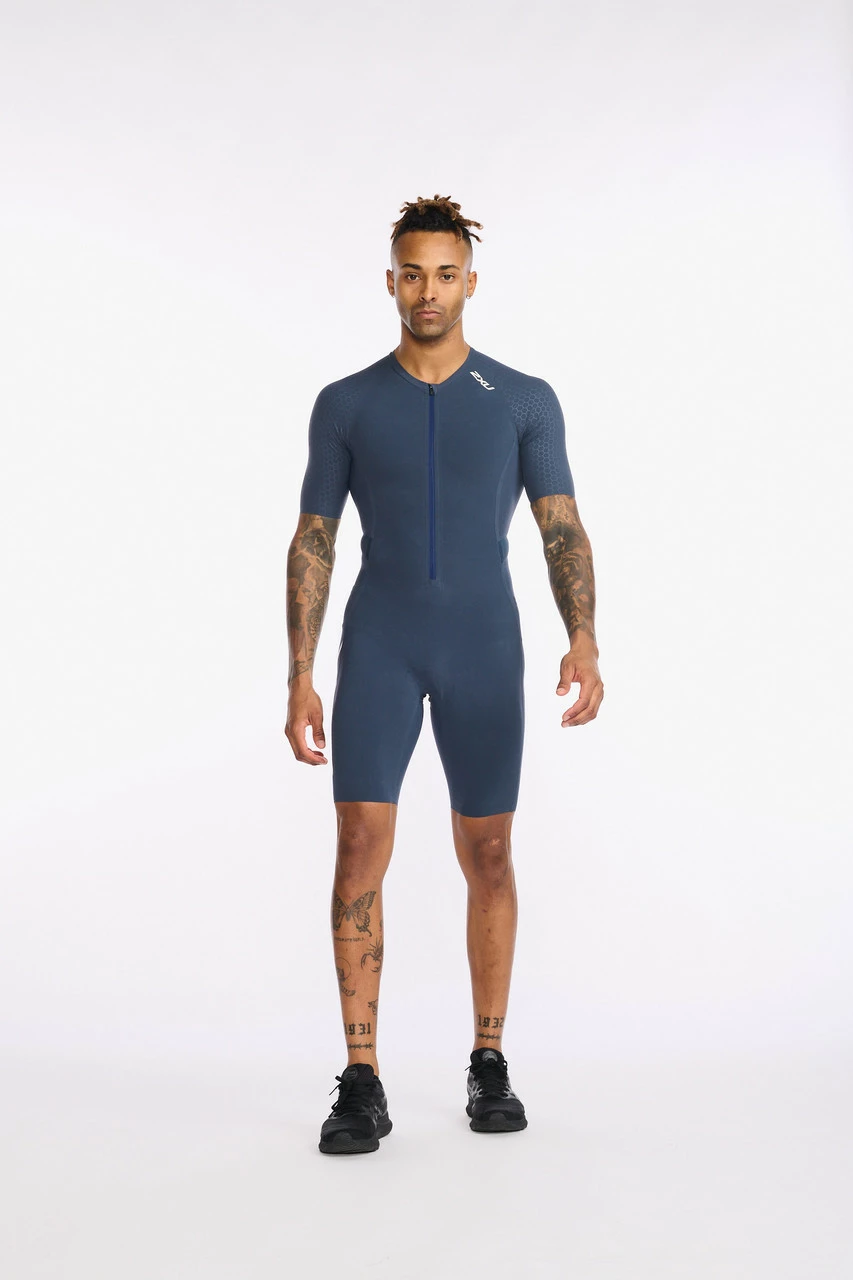 2XU - Light Speed Tech Sleeved Trisuit - Men's - Outerspace/White - 2023 2 2XU - Light Speed Tech Sleeved Trisuit - Men's - Outerspace/White - 2023 - Image 2