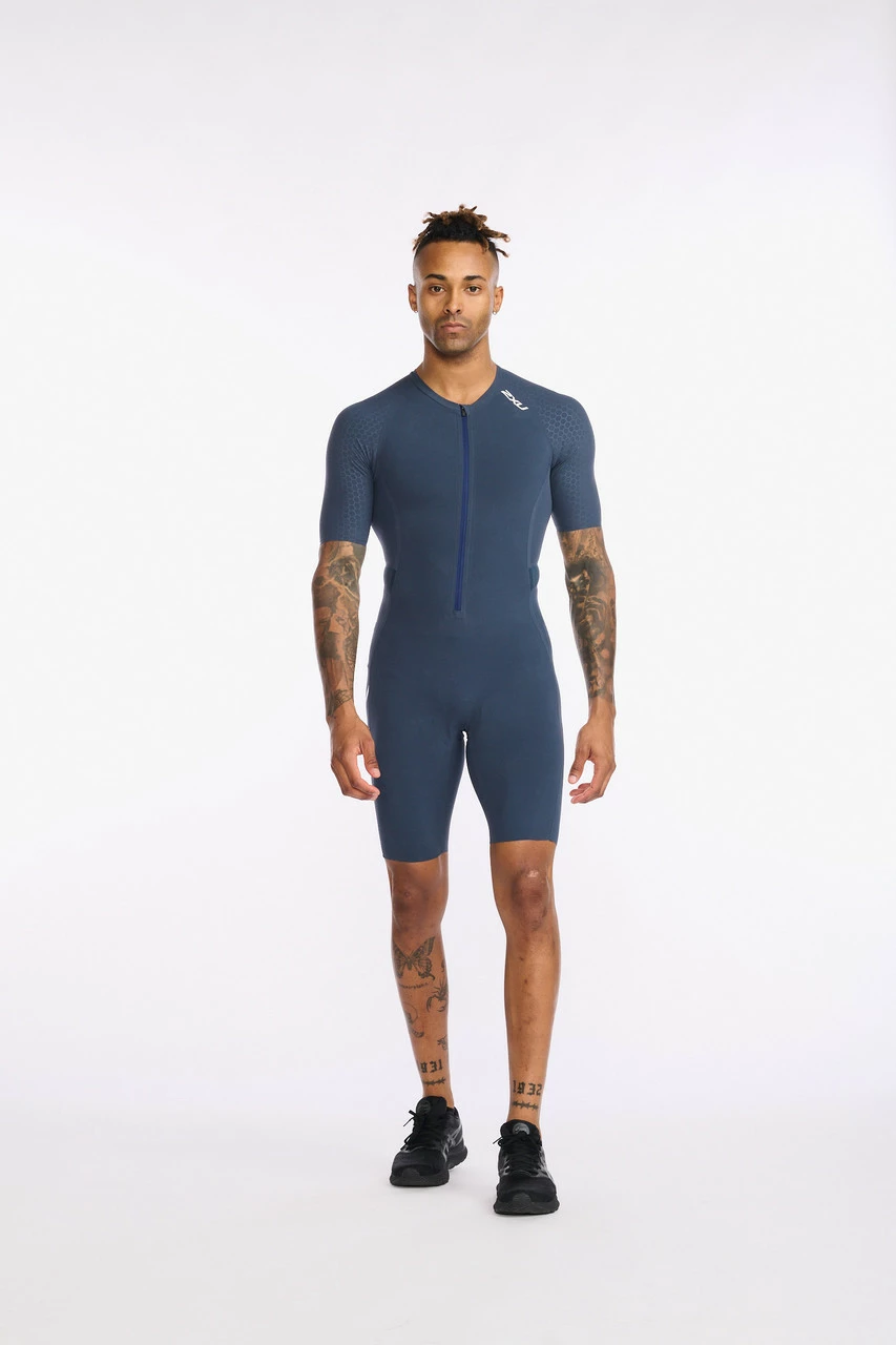 2XU - Light Speed Tech Sleeved Trisuit - Men's - Outerspace/White - 2023 10 2XU - Light Speed Tech Sleeved Trisuit - Men's - Outerspace/White - 2023 - Image 10