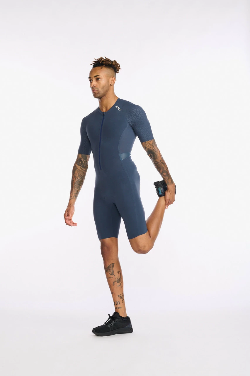 2XU - Light Speed Tech Sleeved Trisuit - Men's - Outerspace/White - 2023 8 2XU - Light Speed Tech Sleeved Trisuit - Men's - Outerspace/White - 2023 - Image 8