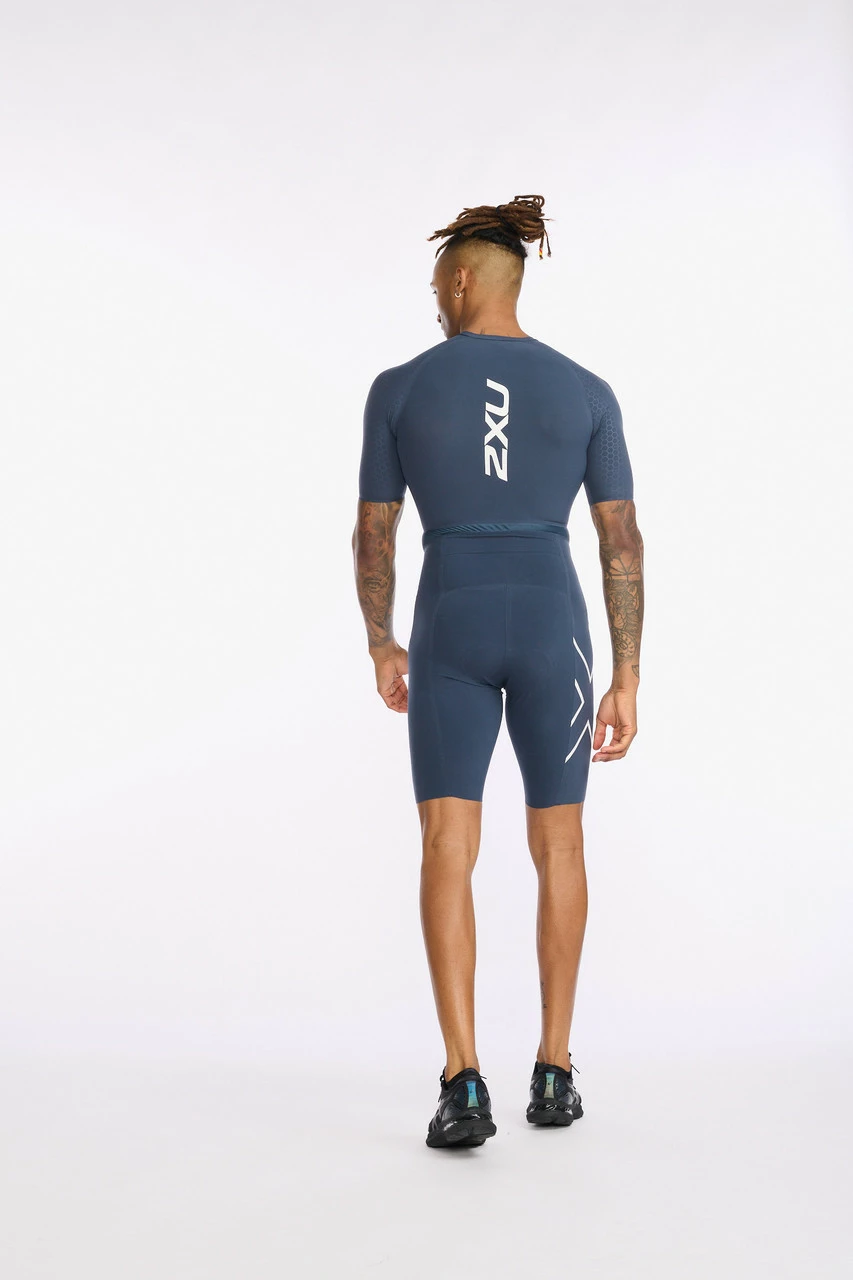 2XU - Light Speed Tech Sleeved Trisuit - Men's - Outerspace/White - 2023 9 2XU - Light Speed Tech Sleeved Trisuit - Men's - Outerspace/White - 2023 - Image 9