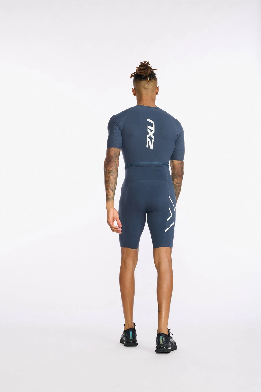 2XU - Light Speed Tech Sleeved Trisuit - Men's - Outerspace/White - 2023 4 2XU - Light Speed Tech Sleeved Trisuit - Men's - Outerspace/White - 2023 - Image 4