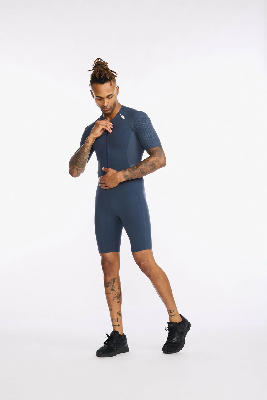 2XU - Light Speed Tech Sleeved Trisuit - Men's - Outerspace/White - 2023 15 2XU - Light Speed Tech Sleeved Trisuit - Men's - Outerspace/White - 2023 - Image 15