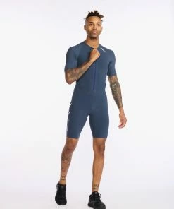 2XU - Light Speed Tech Sleeved Trisuit - Men's - Outerspace/White - 2023 33 2XU - Light Speed Tech Sleeved Trisuit - Men's - Outerspace/White - 2023 -ZONE3 shop MT6633d OUT WHT 15 32367.1653898747