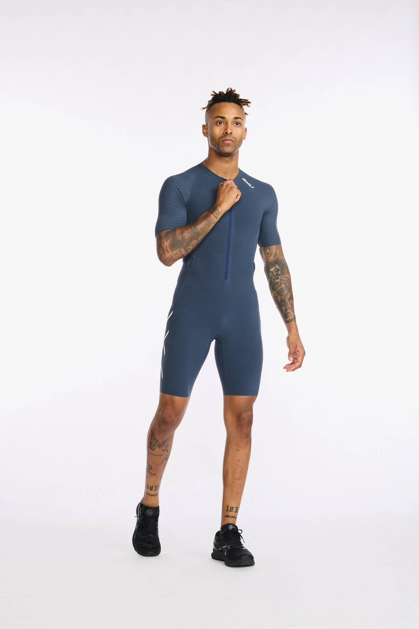 2XU - Light Speed Tech Sleeved Trisuit - Men's - Outerspace/White - 2023 16 2XU - Light Speed Tech Sleeved Trisuit - Men's - Outerspace/White - 2023 - Image 16