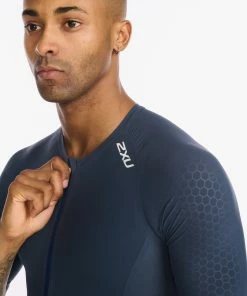 2XU - Light Speed Tech Sleeved Trisuit - Men's - Outerspace/White - 2023