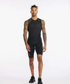 2XU - Light Speed Front Zip Trisuit - Men's - Black/Gold - 2023 31 2XU - Light Speed Front Zip Trisuit - Men's - Black/Gold - 2023 -ZONE3 shop MT6660d BLK GLD 03 20483.1662375663