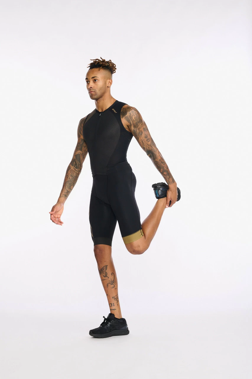 2XU - Light Speed Front Zip Trisuit - Men's - Black/Gold - 2023 3 2XU - Light Speed Front Zip Trisuit - Men's - Black/Gold - 2023 - Image 3
