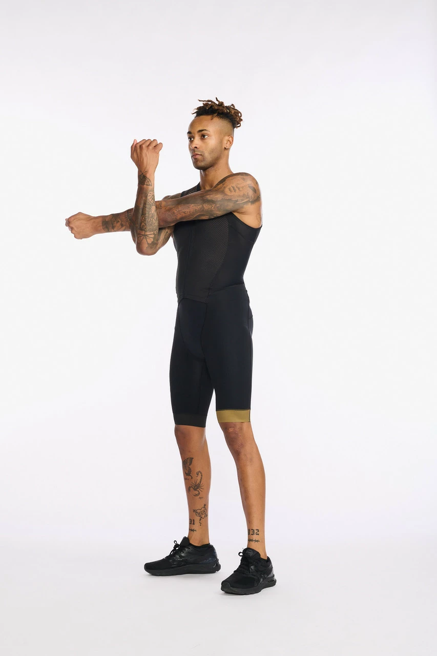 2XU - Light Speed Front Zip Trisuit - Men's - Black/Gold - 2023 9 2XU - Light Speed Front Zip Trisuit - Men's - Black/Gold - 2023 - Image 9